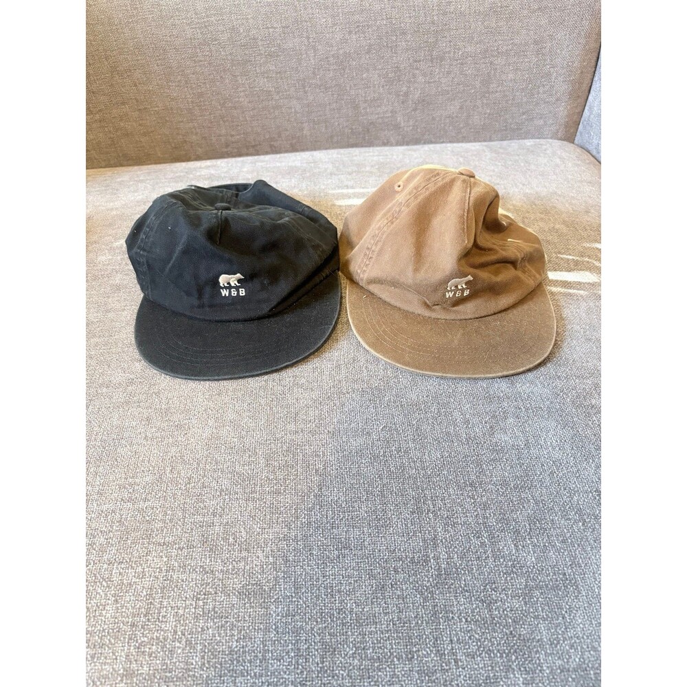 Two W&B baseball caps black and tan One Size Will +Bear Cubs